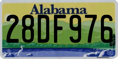 AL license plate 28DF976