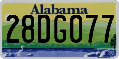 AL license plate 28DG077