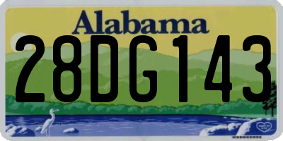 AL license plate 28DG143
