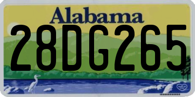 AL license plate 28DG265