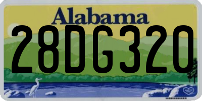 AL license plate 28DG320
