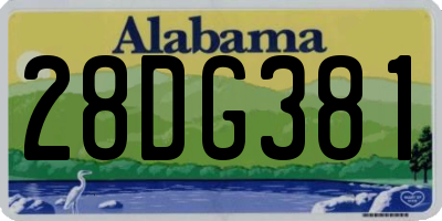 AL license plate 28DG381