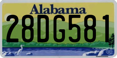 AL license plate 28DG581
