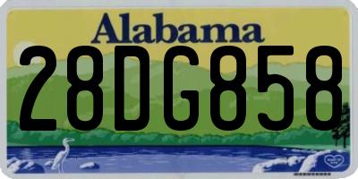 AL license plate 28DG858