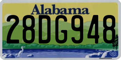AL license plate 28DG948
