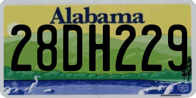 AL license plate 28DH229