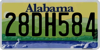 AL license plate 28DH584