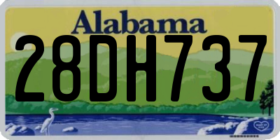 AL license plate 28DH737