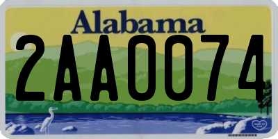AL license plate 2AA0074