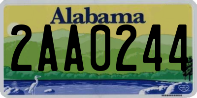 AL license plate 2AA0244