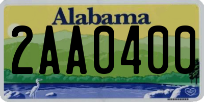 AL license plate 2AA0400