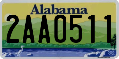 AL license plate 2AA0511