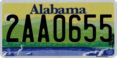 AL license plate 2AA0655