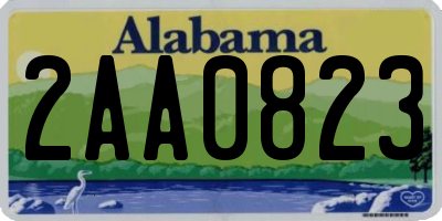 AL license plate 2AA0823