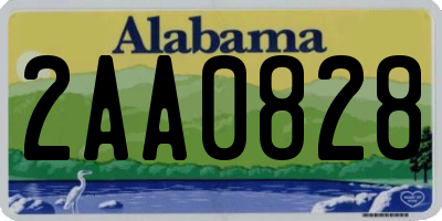 AL license plate 2AA0828