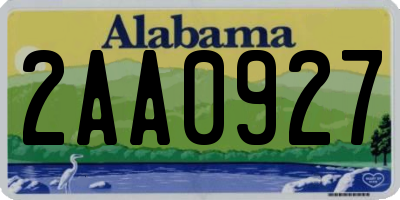 AL license plate 2AA0927
