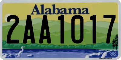 AL license plate 2AA1017