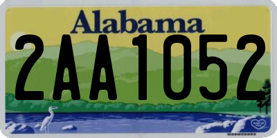 AL license plate 2AA1052