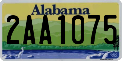 AL license plate 2AA1075