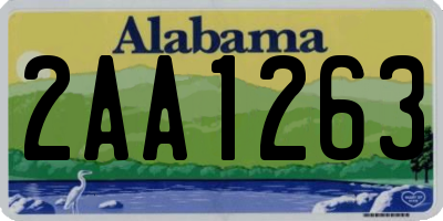 AL license plate 2AA1263
