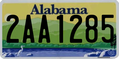 AL license plate 2AA1285