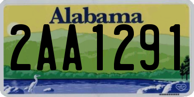 AL license plate 2AA1291