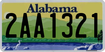 AL license plate 2AA1321