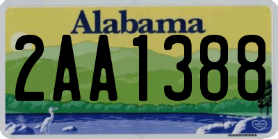 AL license plate 2AA1388