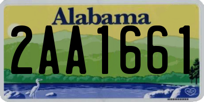 AL license plate 2AA1661
