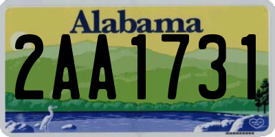 AL license plate 2AA1731