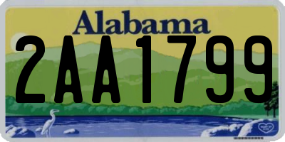 AL license plate 2AA1799