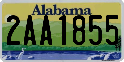 AL license plate 2AA1855
