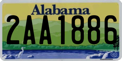AL license plate 2AA1886