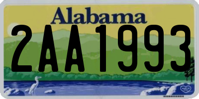 AL license plate 2AA1993