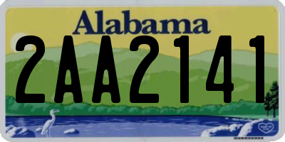 AL license plate 2AA2141