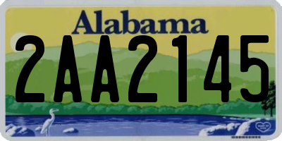 AL license plate 2AA2145