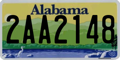 AL license plate 2AA2148