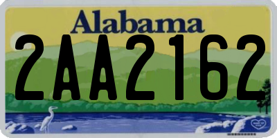 AL license plate 2AA2162