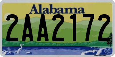 AL license plate 2AA2172