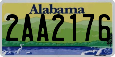 AL license plate 2AA2176