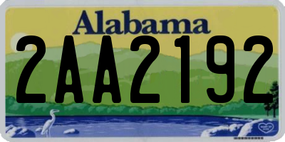 AL license plate 2AA2192