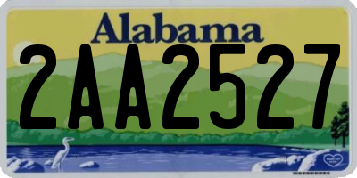 AL license plate 2AA2527
