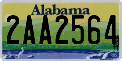 AL license plate 2AA2564