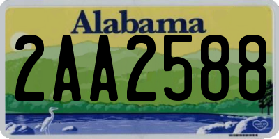 AL license plate 2AA2588