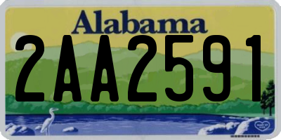 AL license plate 2AA2591