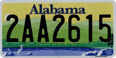 AL license plate 2AA2615
