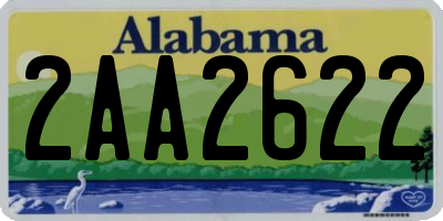 AL license plate 2AA2622