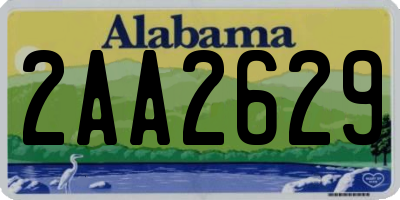 AL license plate 2AA2629