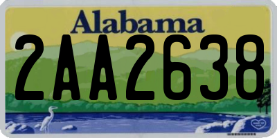 AL license plate 2AA2638