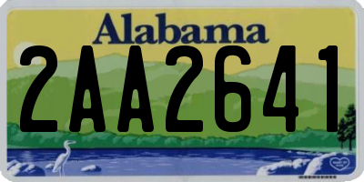 AL license plate 2AA2641
